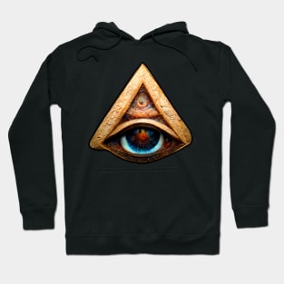 The allseing eye - wood color Hoodie